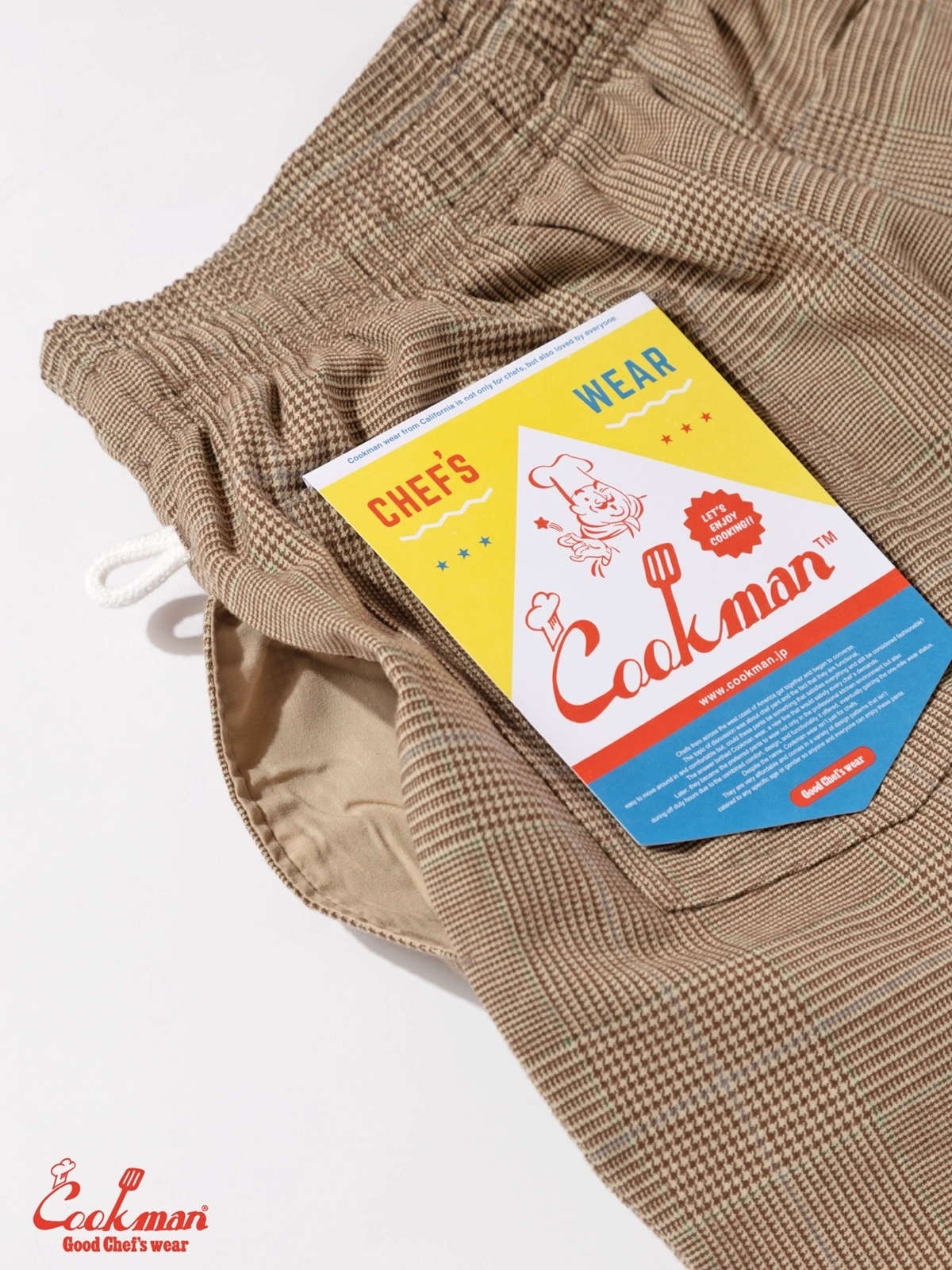 �����եѥ�� Chef Pants Glen Check Brown
