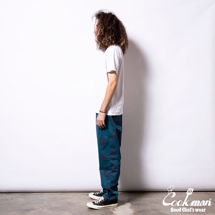 �����եѥ�� Chef Pants Argyle Navy