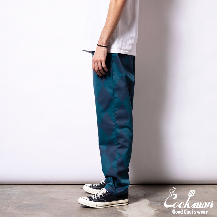 �����եѥ�� Chef Pants Argyle Navy