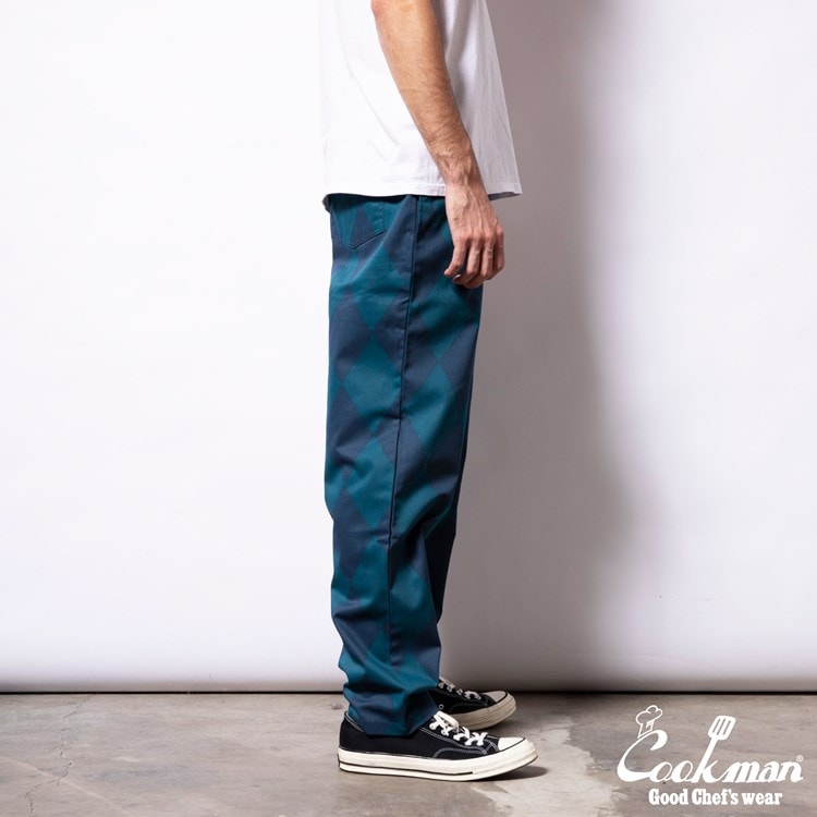 �����եѥ�� Chef Pants Argyle Navy
