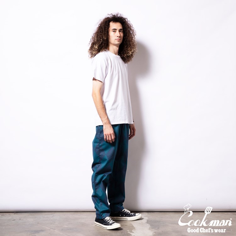 �����եѥ�� Chef Pants Argyle Navy