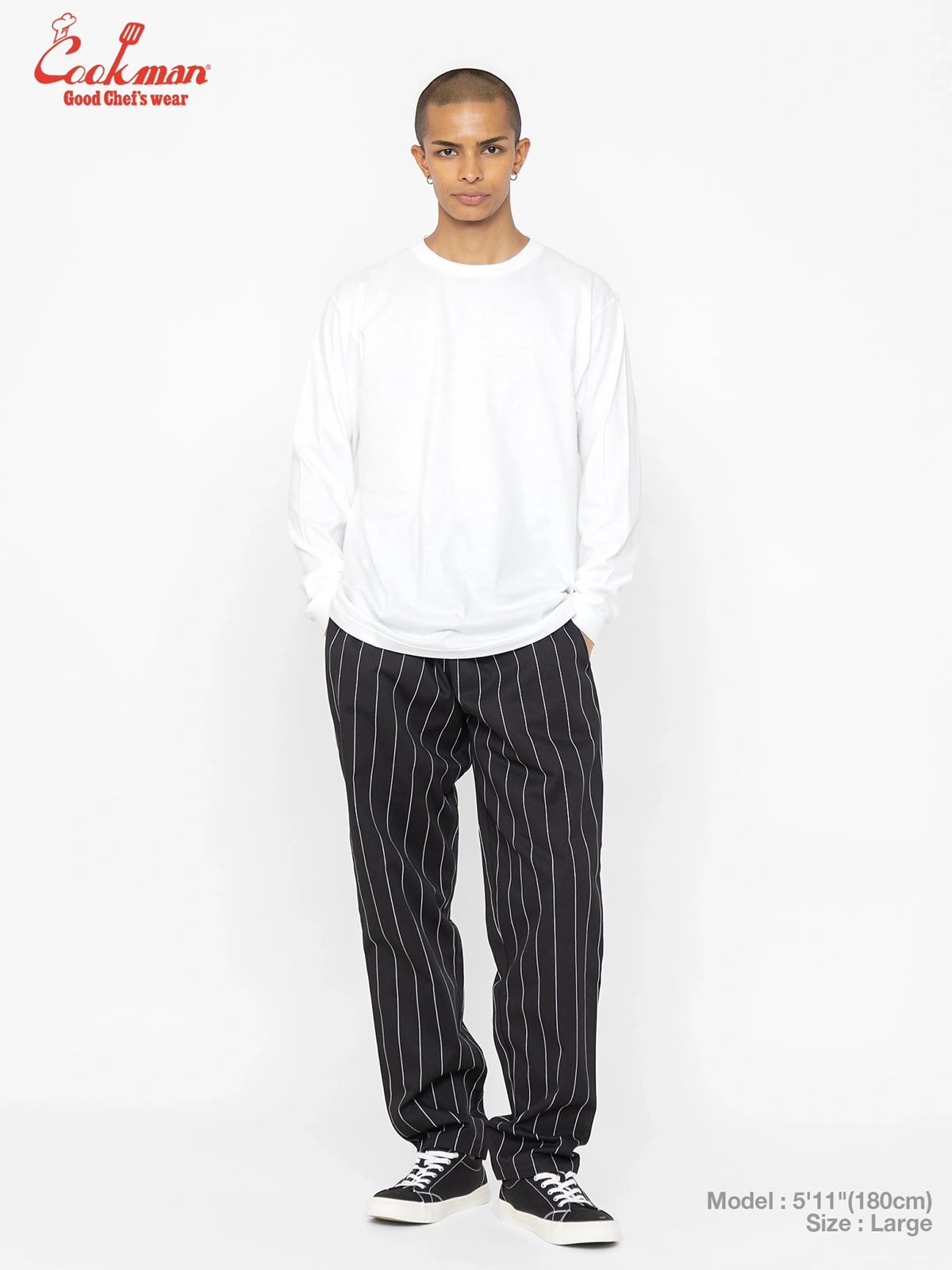�����եѥ�� Chef Pants Pencil Stripe Black