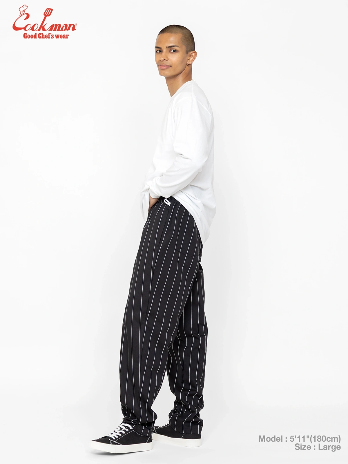 �����եѥ�� Chef Pants Pencil Stripe Black