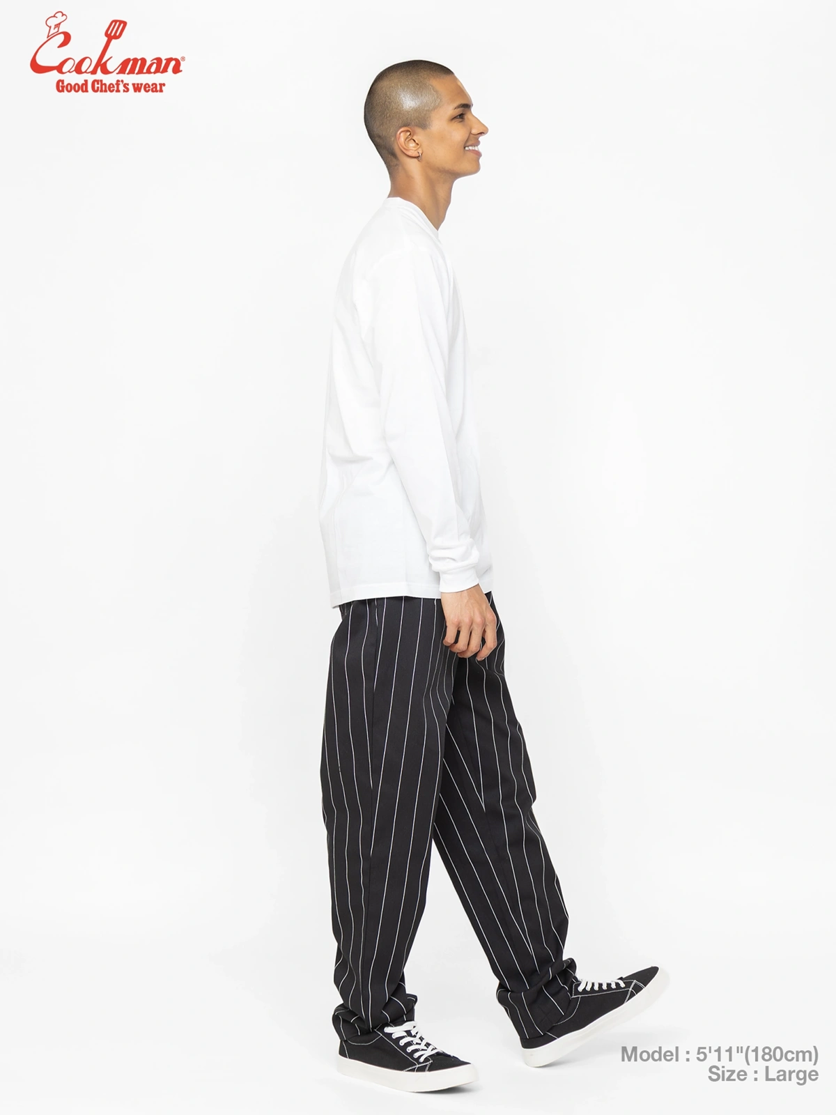 �����եѥ�� Chef Pants Pencil Stripe Black