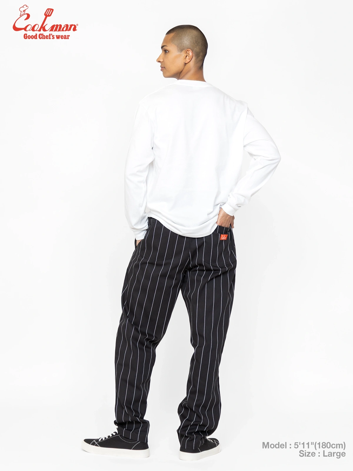 �����եѥ�� Chef Pants Pencil Stripe Black