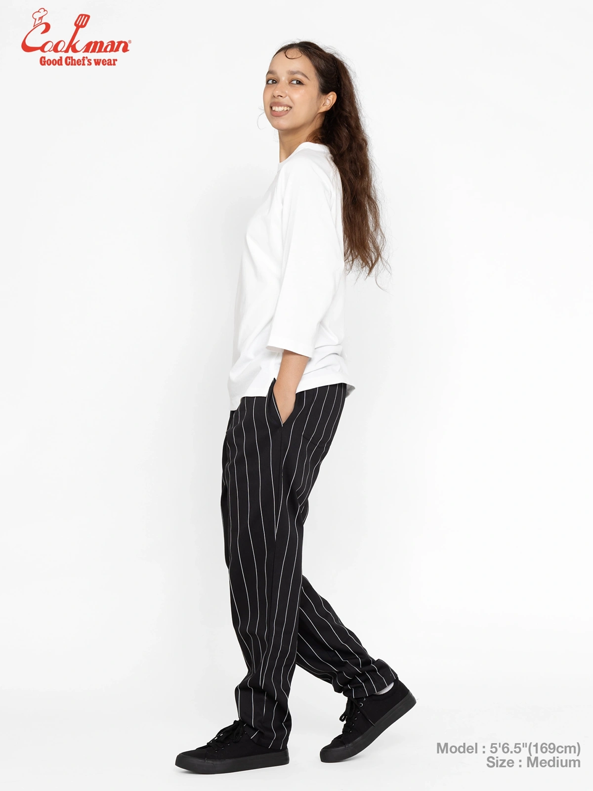 �����եѥ�� Chef Pants Pencil Stripe Black