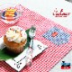 ơ֥ޥå Table Pocket Mat  Reversible Gingham Red & Navy