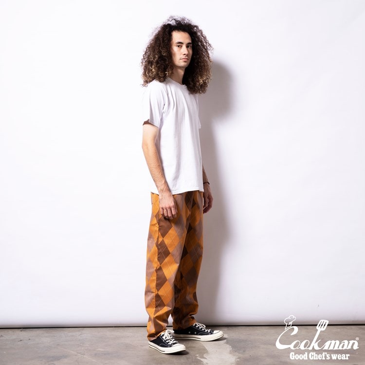 եѥ Chef Pants Argyle Brown