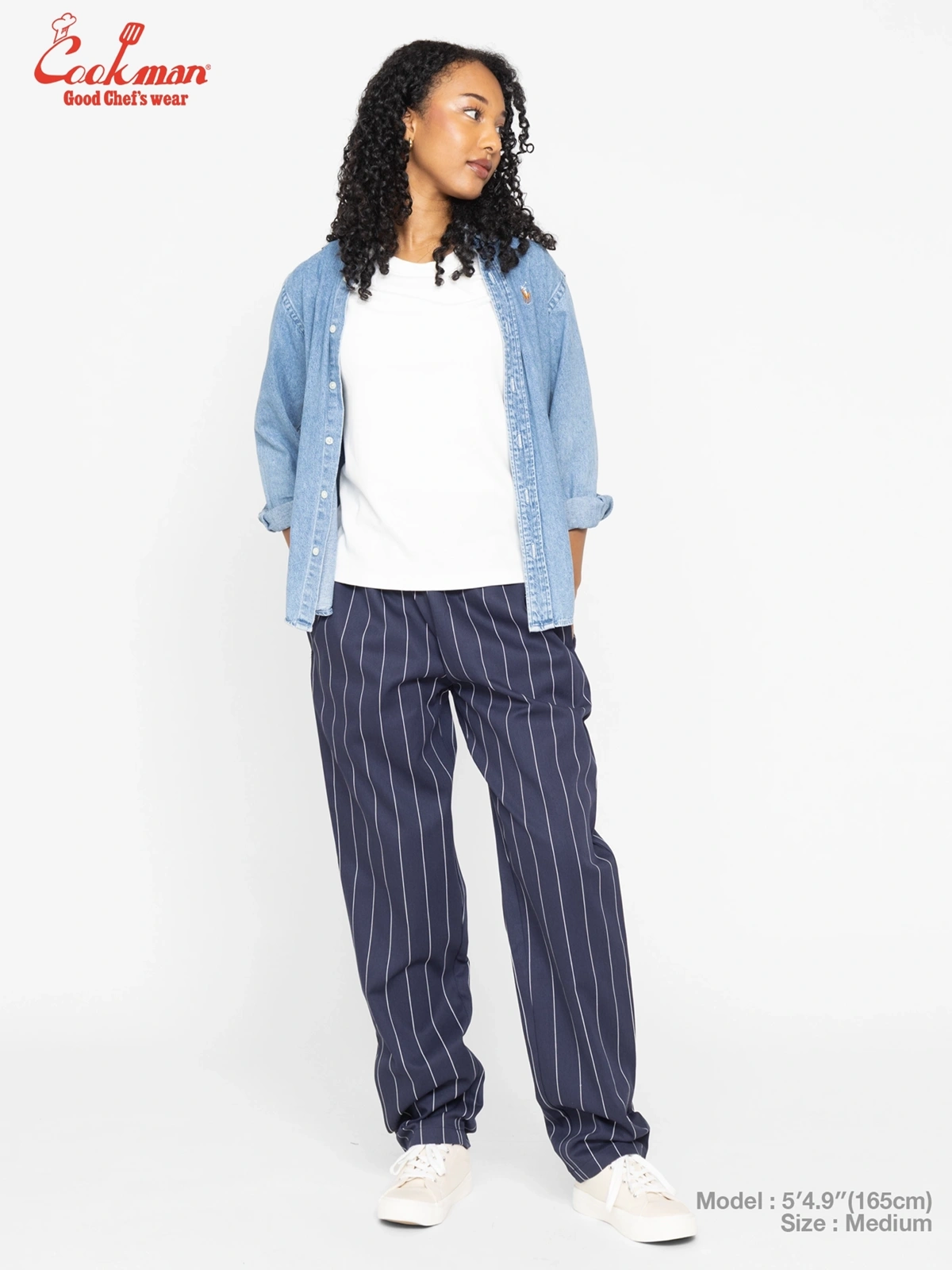 �����եѥ�� Chef Pants Pencil Stripe Navy