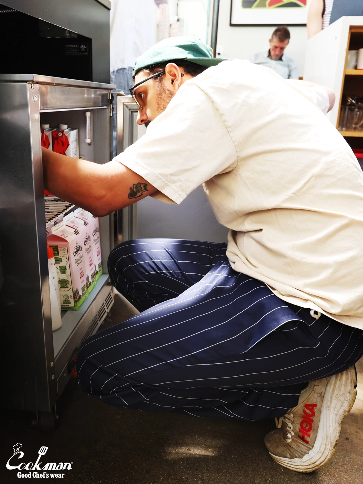 �����եѥ�� Chef Pants Pencil Stripe Navy