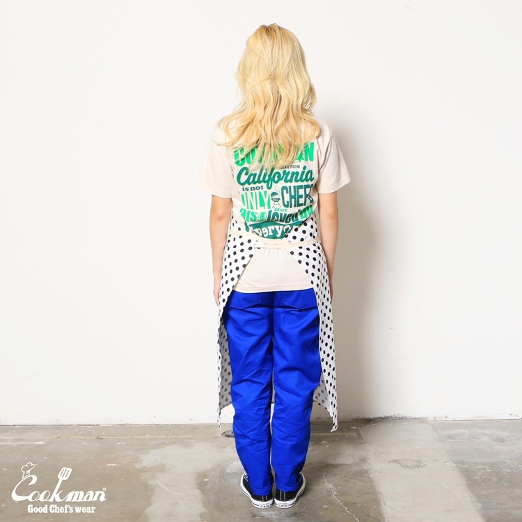 ���󥰥��ץ��� Long Apron Dots White