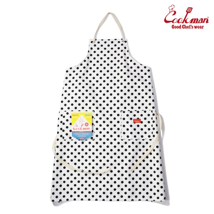 ���󥰥��ץ��� Long Apron Dots White