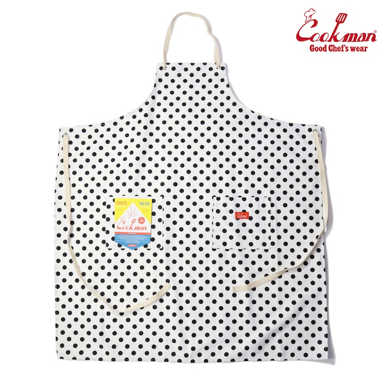 ���󥰥��ץ��� Long Apron Dots White