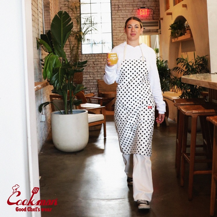 ���󥰥��ץ��� Long Apron Dots White