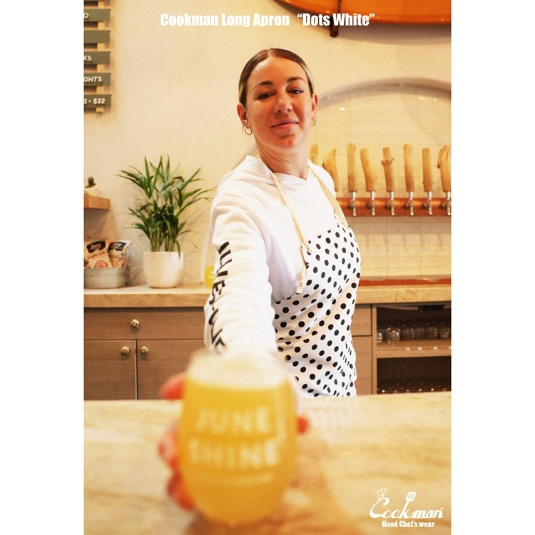 ���󥰥��ץ��� Long Apron Dots White