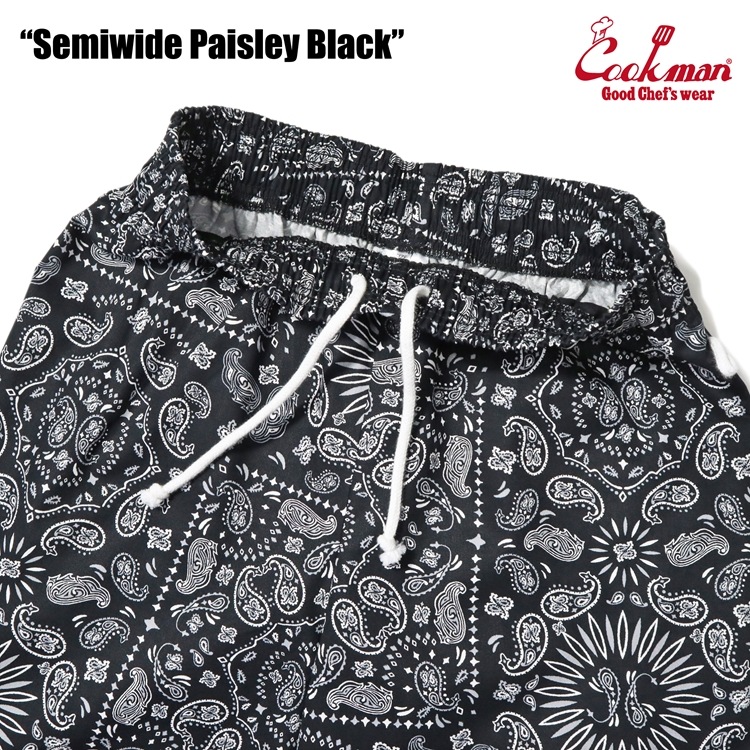 եѥ Chef Pants Semiwide  Paisley Black 