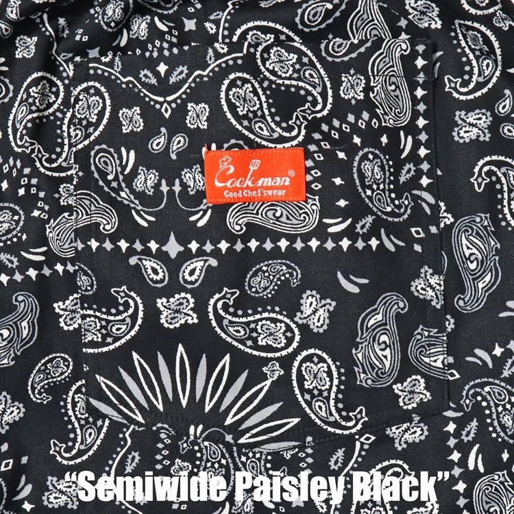 եѥ Chef Pants Semiwide  Paisley Black 