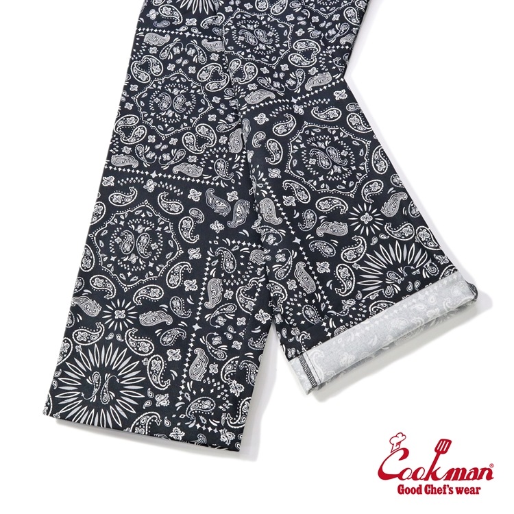 եѥ Chef Pants Semiwide  Paisley Black 