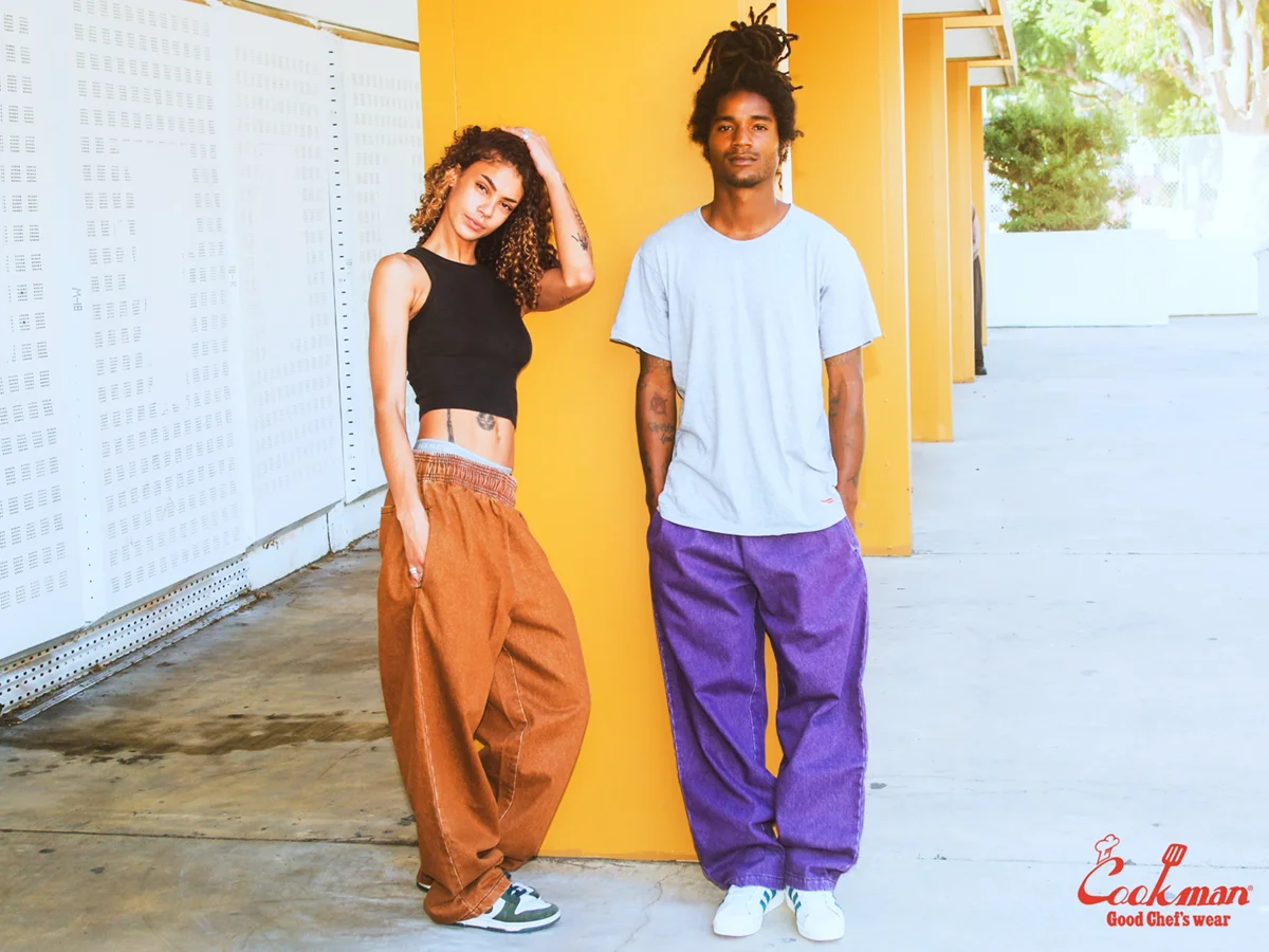 �����եѥ�� Chef Pants Semiwide Denim Brown