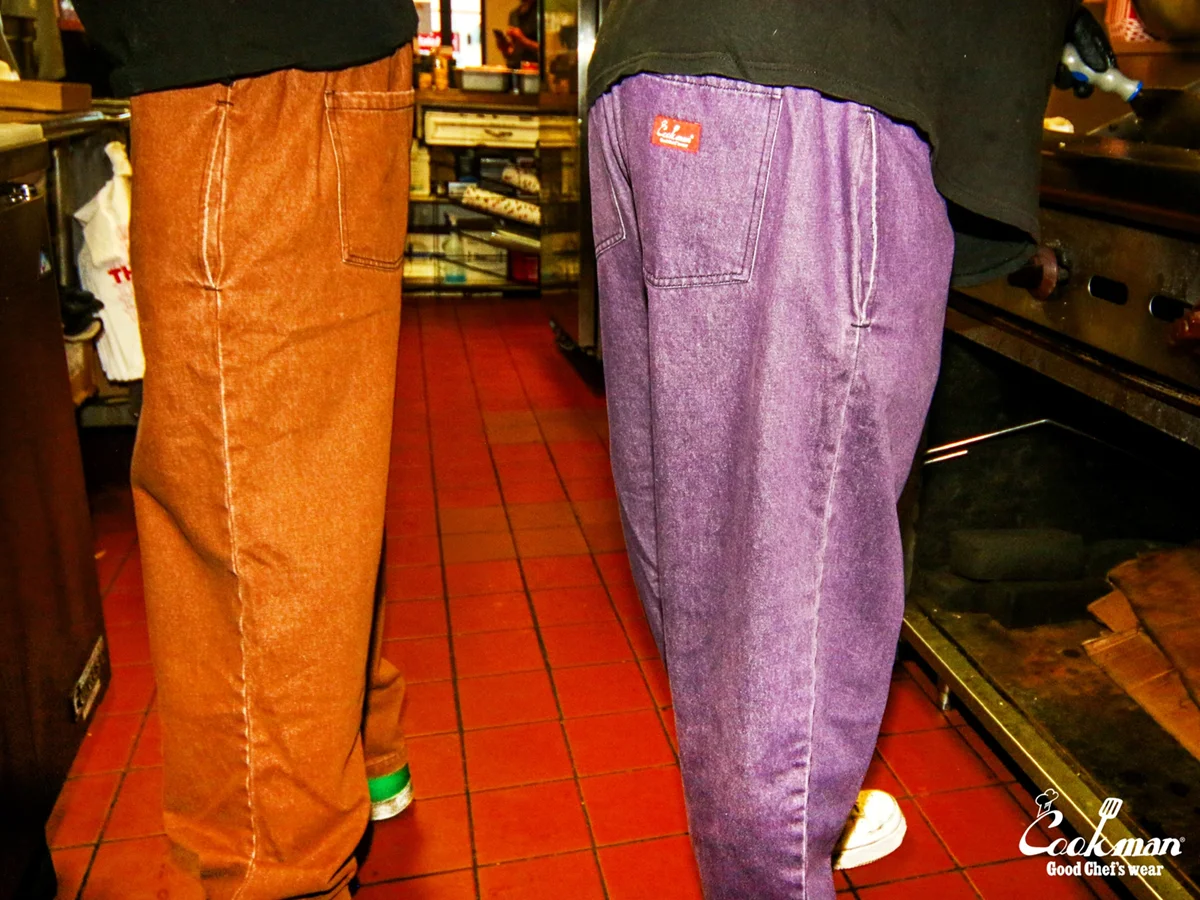 �����եѥ�� Chef Pants Semiwide Denim Brown