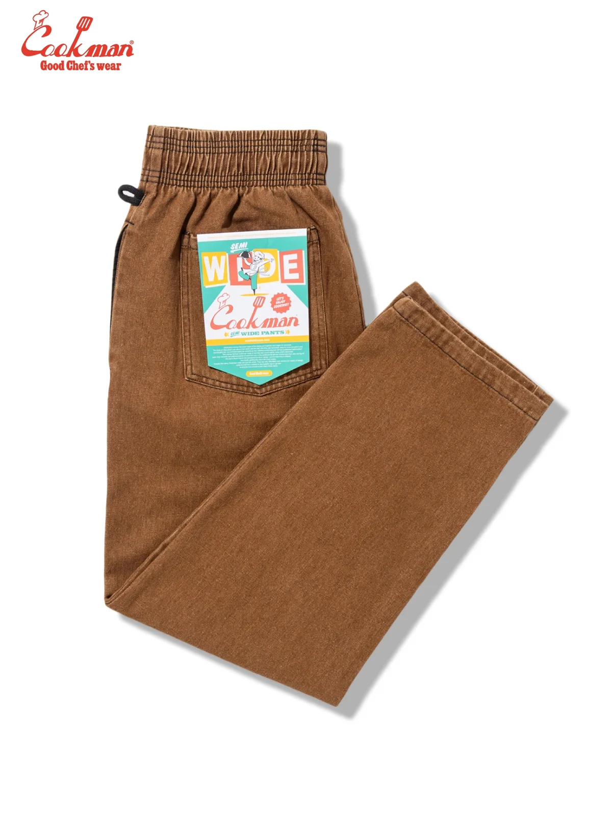 �����եѥ�� Chef Pants Semiwide Denim Brown