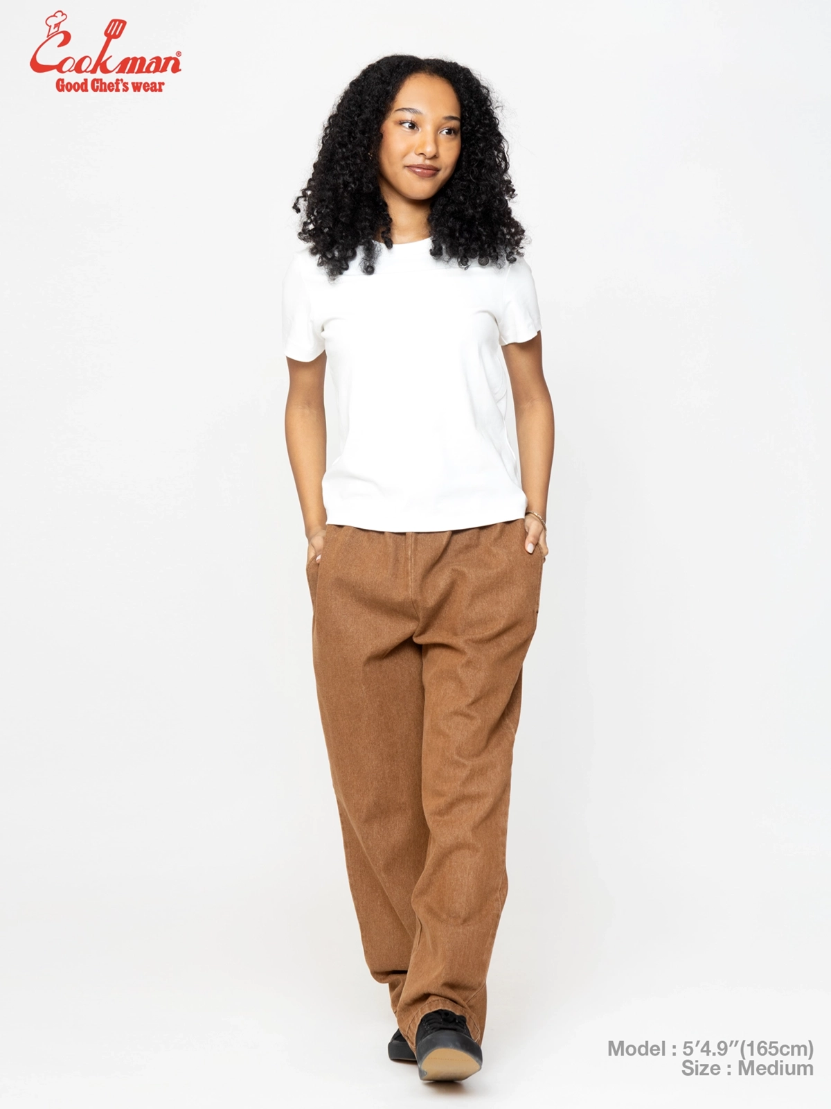 �����եѥ�� Chef Pants Semiwide Denim Brown