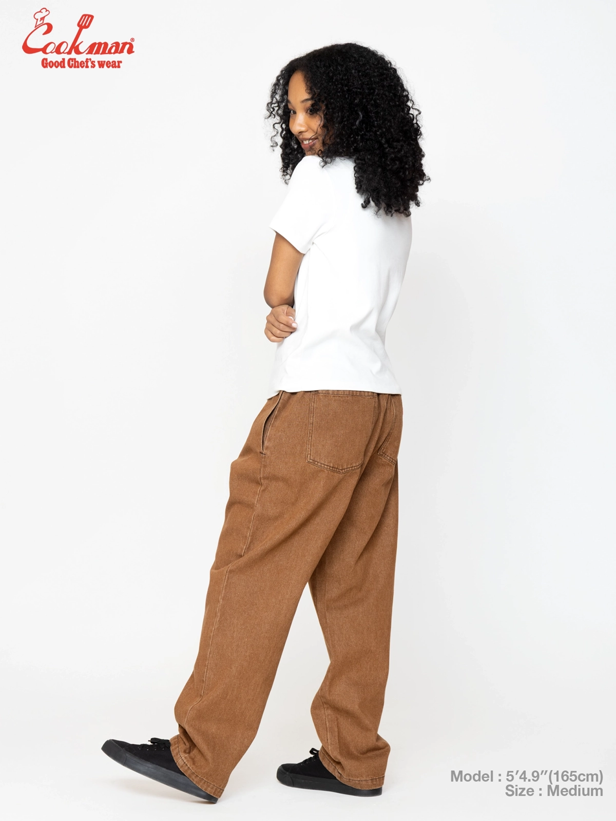 �����եѥ�� Chef Pants Semiwide Denim Brown