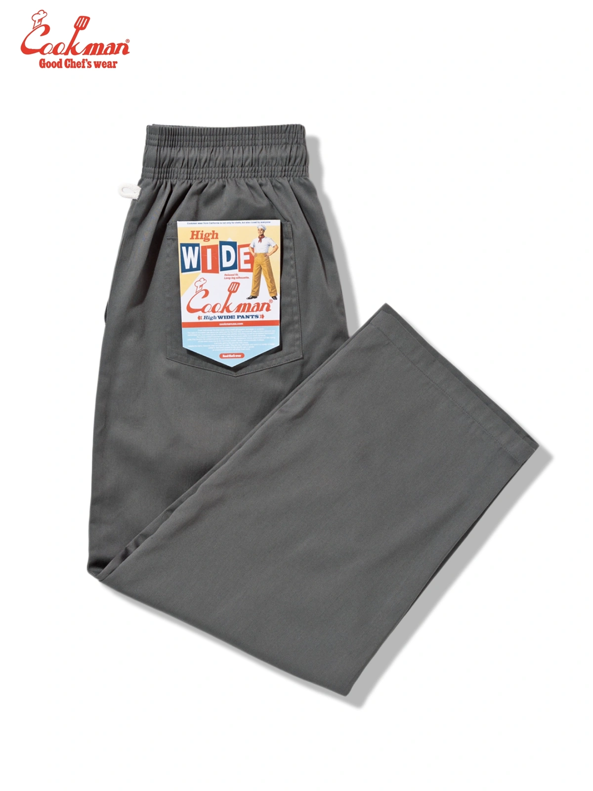 �����եѥ�� Chef Pants High-Wide Charcoal Gray