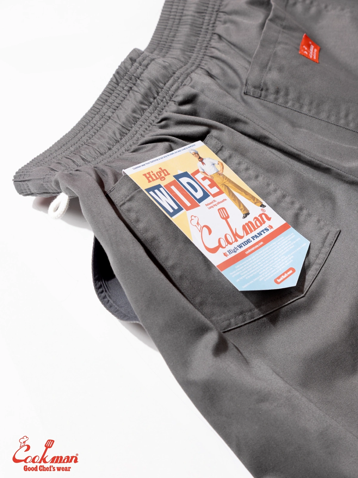 �����եѥ�� Chef Pants High-Wide Charcoal Gray