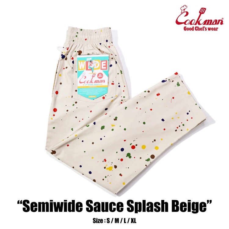 �����եѥ�� Chef Pants Semiwide  Sauce Splash Beige 