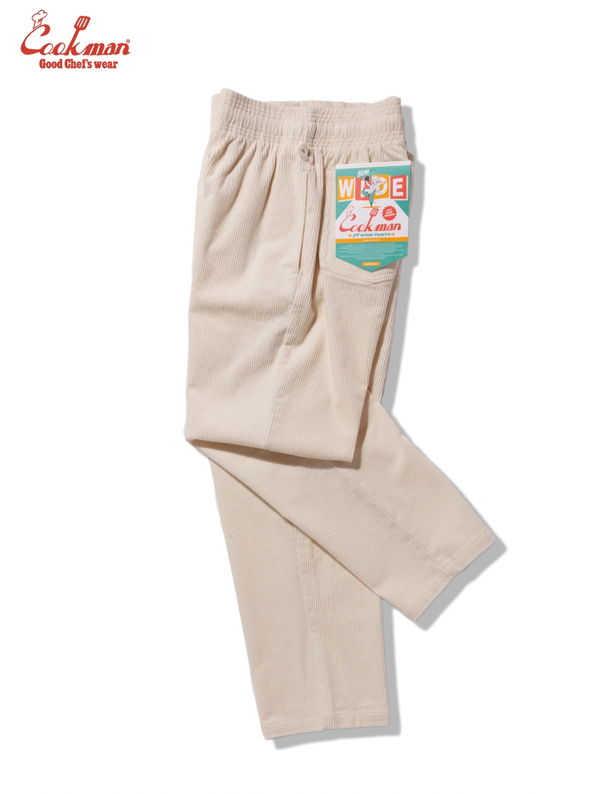 �����եѥ�� Chef Pants Semiwide Corduroy Cream