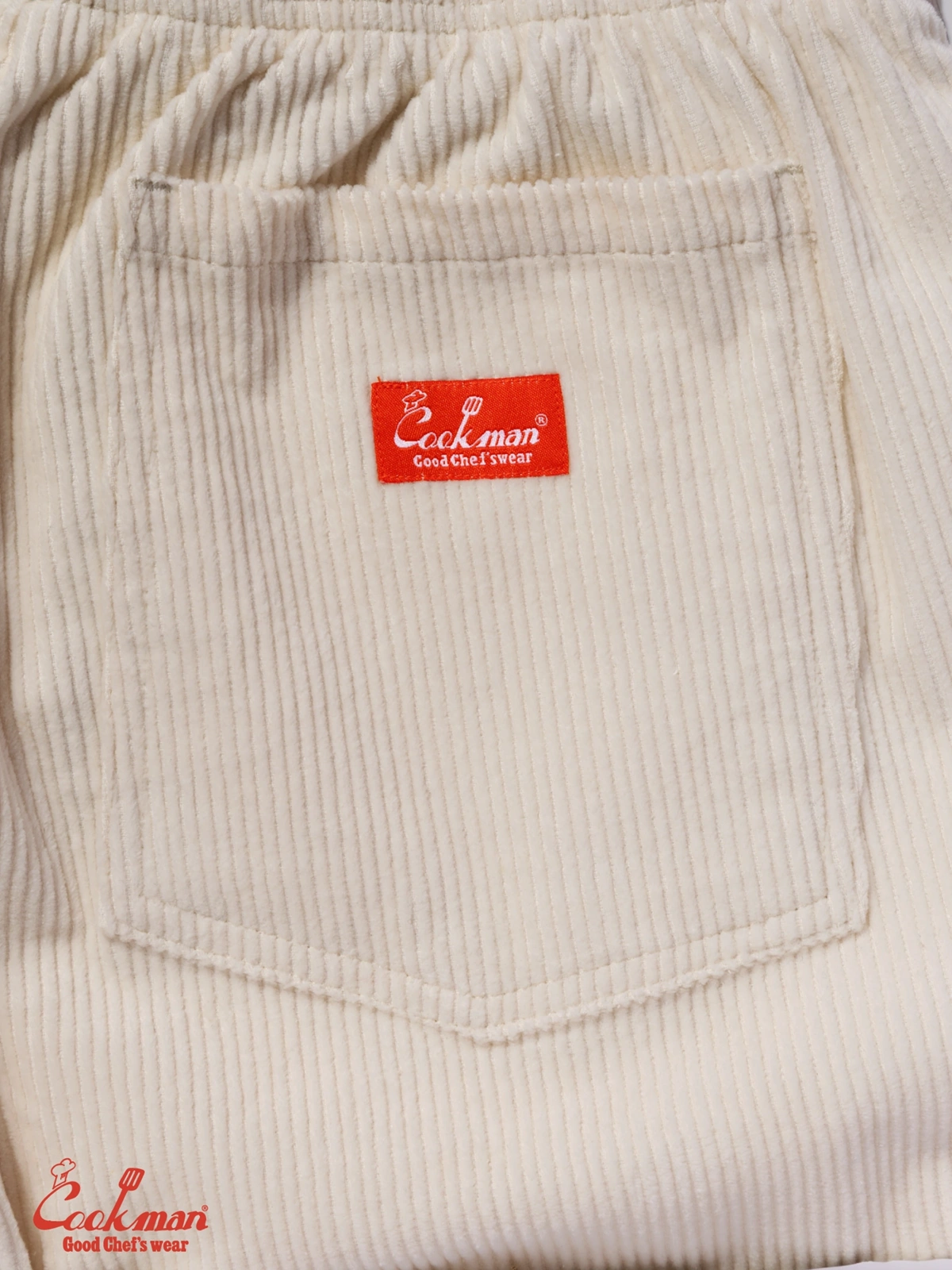 �����եѥ�� Chef Pants Semiwide Corduroy Cream