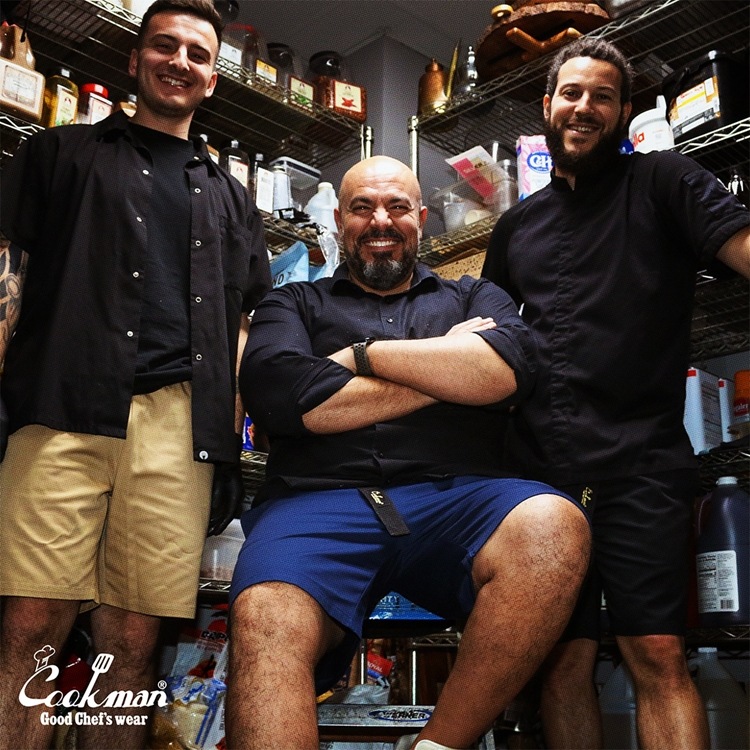 եѥ Chef Pants Short Black Belt Black 
