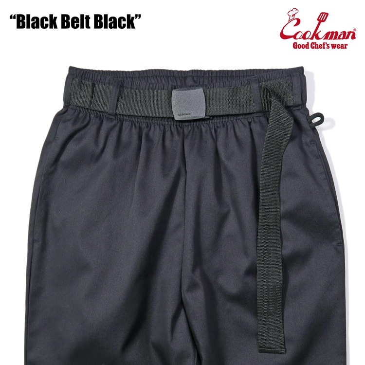 եѥ Chef Pants Short Black Belt Black 