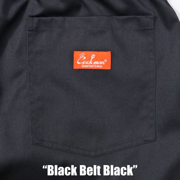 եѥ Chef Pants Short Black Belt Black 