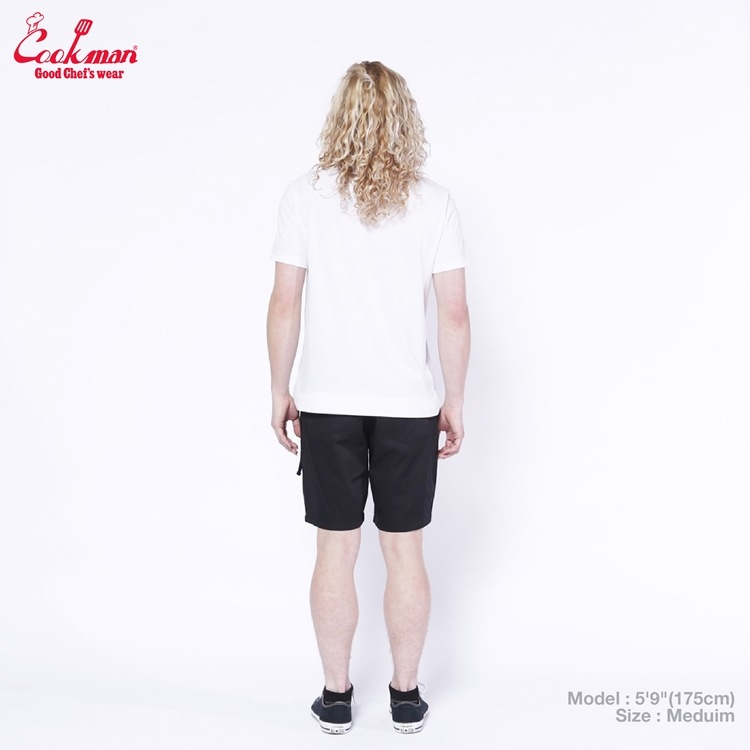 եѥ Chef Pants Short Black Belt Black 