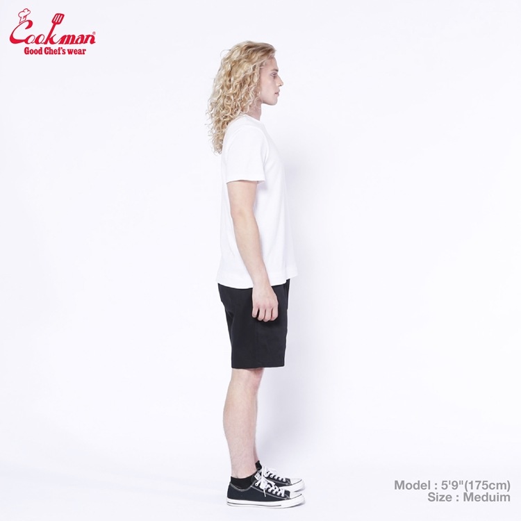 եѥ Chef Pants Short Black Belt Black 