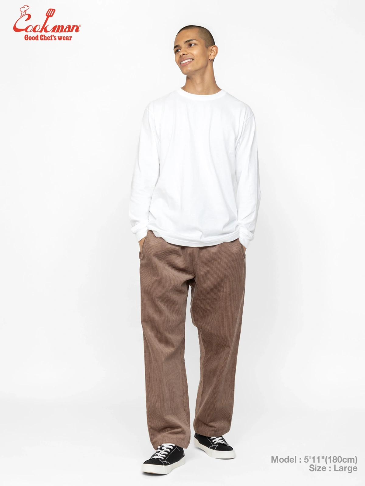 �����եѥ�� Chef Pants Semiwide Corduroy Cocoa