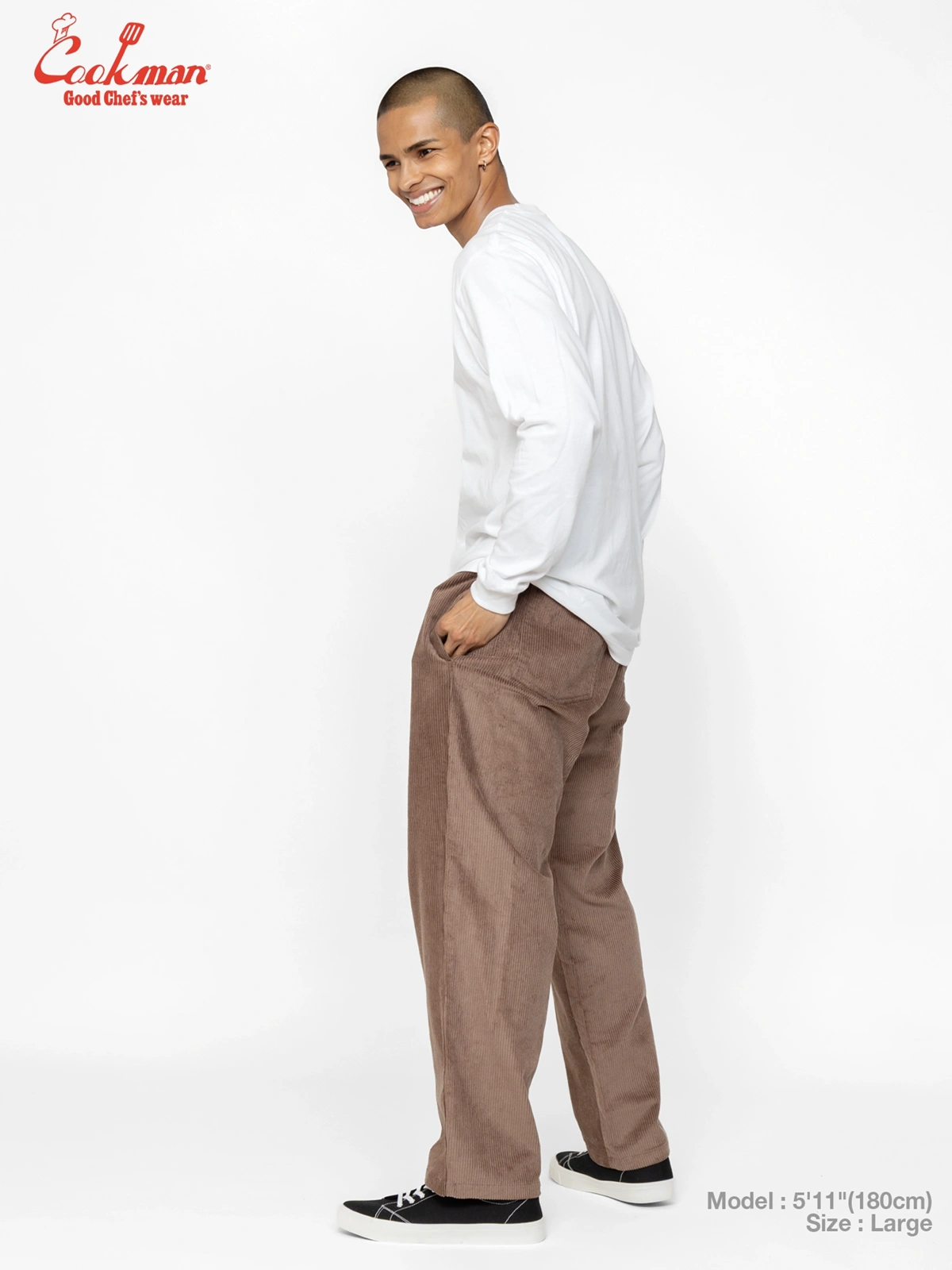 �����եѥ�� Chef Pants Semiwide Corduroy Cocoa