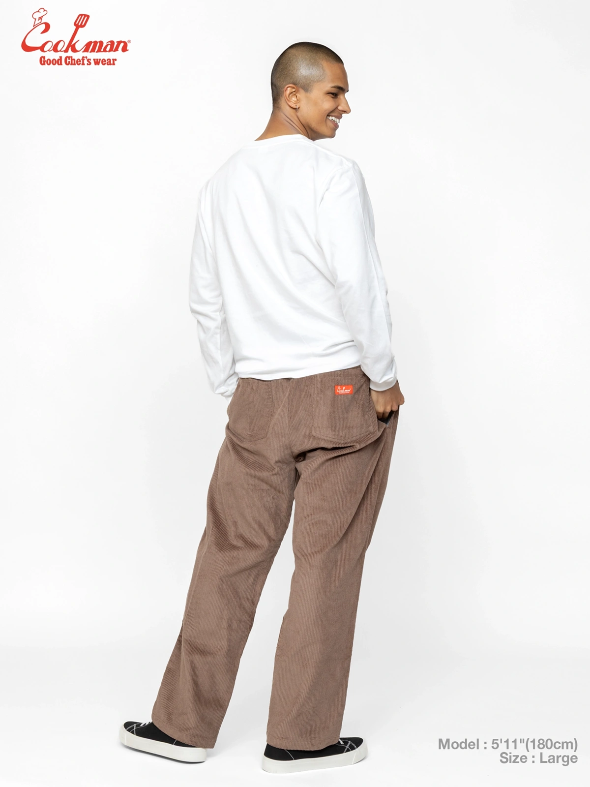 �����եѥ�� Chef Pants Semiwide Corduroy Cocoa