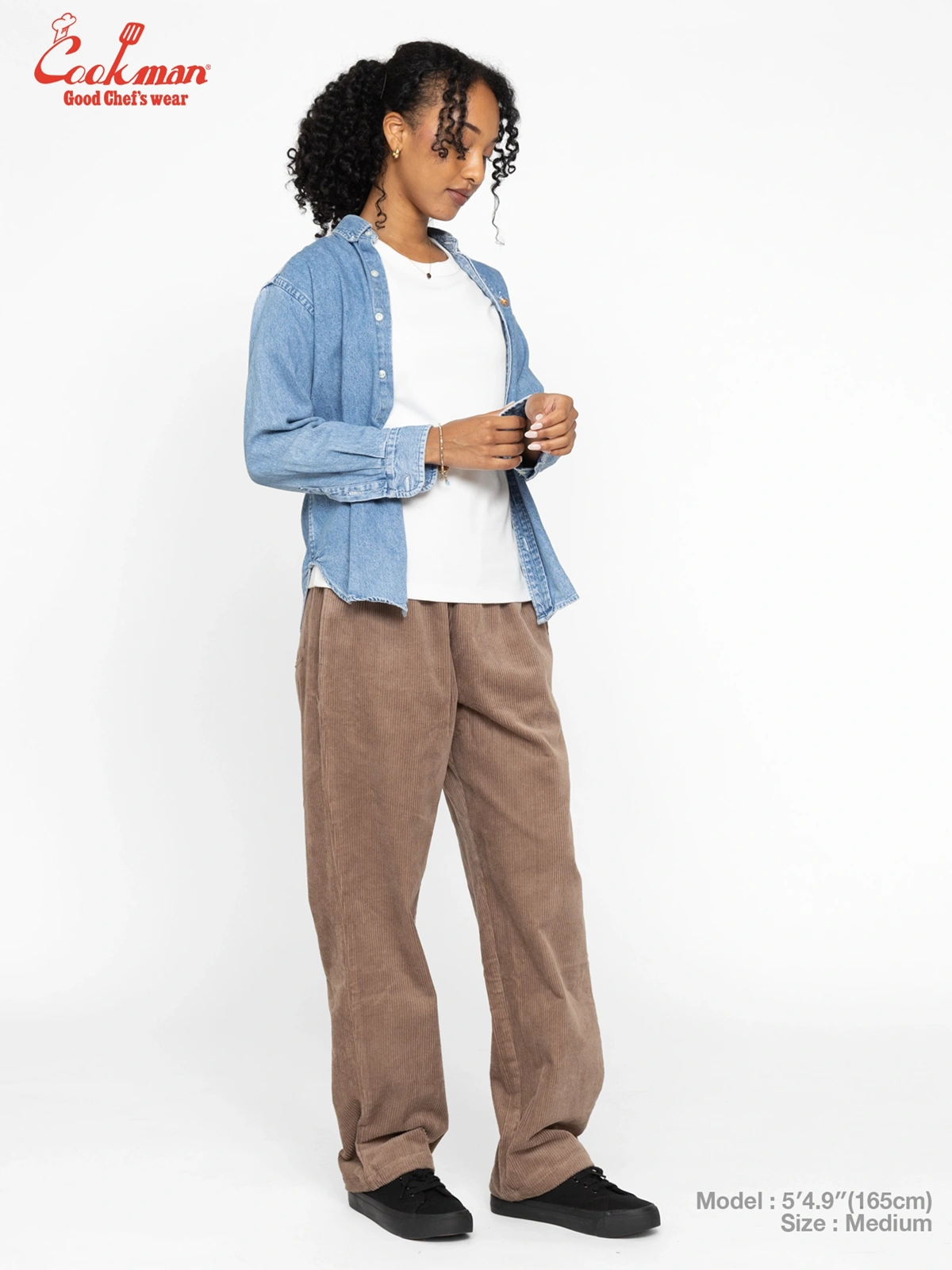 �����եѥ�� Chef Pants Semiwide Corduroy Cocoa