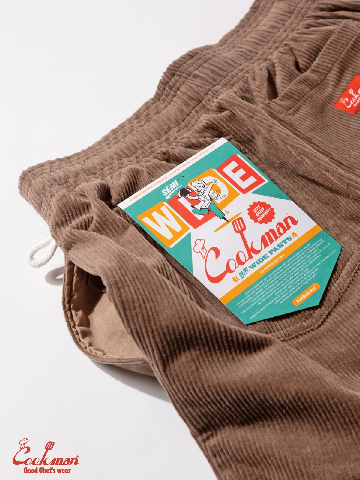 �����եѥ�� Chef Pants Semiwide Corduroy Cocoa