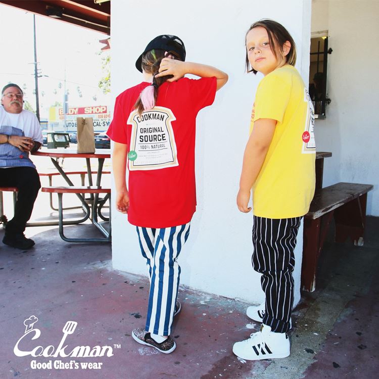 �����եѥ�� Chef Pants Stripe Black Kids Size