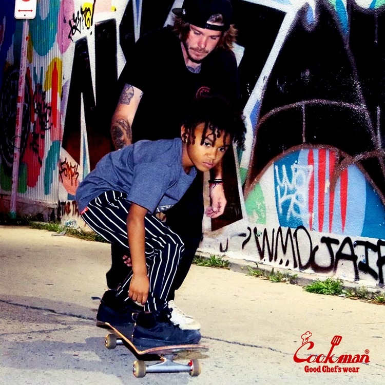 �����եѥ�� Chef Pants Stripe Black Kids Size