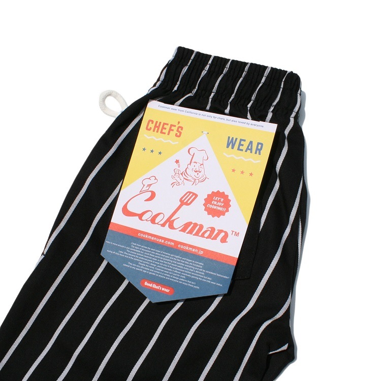 �����եѥ�� Chef Pants Stripe Black Kids Size