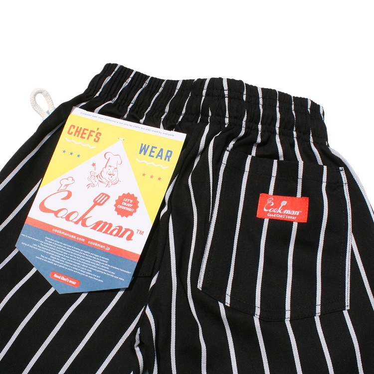 �����եѥ�� Chef Pants Stripe Black Kids Size