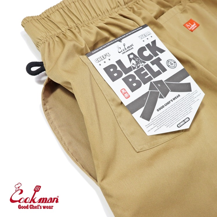 եѥ Chef Pants Short Black Belt Peanuts 