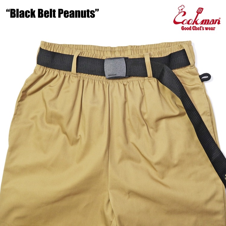 եѥ Chef Pants Short Black Belt Peanuts 