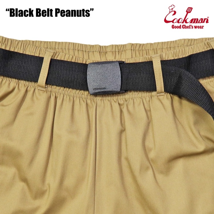 եѥ Chef Pants Short Black Belt Peanuts 
