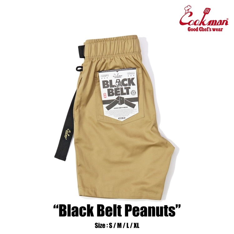 եѥ Chef Pants Short Black Belt Peanuts 